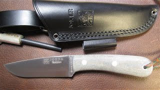 JOKER NUEVO MONTANERO MOUNTAINEER 43quot SANDVIK 14C28N FIXED BLADE With Ferro Rod [upl. by Anawt]