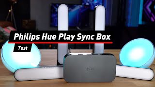 Philips Hue Play Sync Box im Test Ambilight zum Nachrüsten  deutsch [upl. by Anivol781]