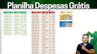 Planilha para Controle de Despesas Mensais no Excel  Super Simples de Fazer [upl. by Livi]