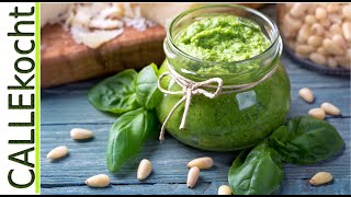 BasilikumPesto selber machen  Rezept und Video für ein perfektes Pesto [upl. by Lynnette109]