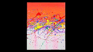 Making of Easy Abstract Splatter Painting [upl. by Hibben]