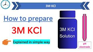 How to prepare 3M KCL solution  KCl solution preparation for storing pH electrode [upl. by Ainessej231]