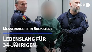 Lebenslange Haft für tödliche Messerattacke in Regionalzug bei Brokstedt  AFP [upl. by Etra509]