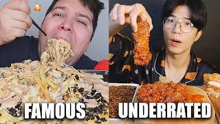 FAMOUS VS UNDERRATED MUKBANGERS compilation [upl. by Airdna]