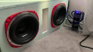 2 10” Orion HCCA’s on a JL 10001 car audio setup at home [upl. by Libbna]