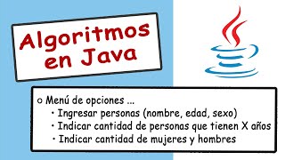 Menú de opciones  Algoritmos en Java [upl. by Johns]