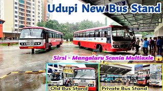 Short Vlog on Udupi New amp Old Bus Stand  Private Buses  Volvo  Scania [upl. by Holden]