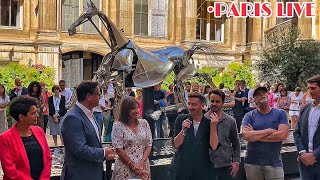 🇫🇷PARIS EVENT « Zeus » le cheval métallique de la cérémonie douverture des Jeux de Paris 2024 [upl. by Chas]