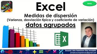 Excel  Medidas de dispersión para datos agrupados [upl. by Danforth]