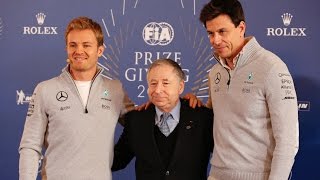 F1  Nico Rosberg announced his retirement from racing at FIA Prize Giving [upl. by Aran]