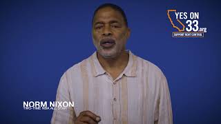 Stand with Norm Nixon  Vote Yes on 33 [upl. by Hinze93]