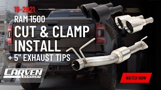 20192023 RAM 1500 Cut amp Clamp 5quot Exhaust Tips InstallOverview Video byCarven Exhaust ram exhaust [upl. by Naillimxam91]