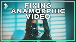 How to FIX Anamorphic Videos EASY  Filmora X [upl. by Eittak]