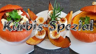 3 leckere KürbisRezepte  Kürbissuppe HokkaidoKürbis  Ziegenkäse Gefüllter Kürbis  Mori kocht [upl. by Drofyar408]