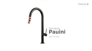 Pauini  Torneira para Cozinha  Preto e Dourado Rosé  PingooCasa HTC0194 [upl. by Noied944]