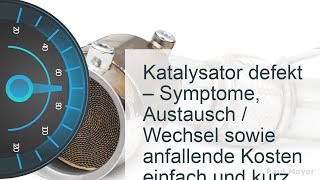 Katalysator  Kat defekt  Kosten » Symptome » Reparatur [upl. by Arelus]