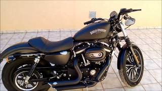 Iron 883  Escapamento Vance amp Hines  Shortshots Staggered Black [upl. by Adnamra]