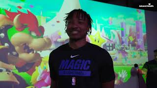 Wendell Carter Jr Plays in AdventHealth’s Mario Kart Relay to Raise Money for Cancer Research 💙 [upl. by Aivlys]