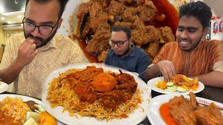 Eating IftarMutton Kacchi Biryani Polao Chicken Roast Rezala With Friends at Sultans Dine [upl. by Pressman]