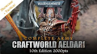 10th Edition ALDARI CRAFTWORLD ELDAR 2000pts Complete Army Warhammer 40K Showcase  Tactica [upl. by Elma]