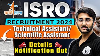 ISRO Recruitment 2024  ISRO ScientificTechnical Assistant Vacancy 2024  Engineers Wallah [upl. by Catha]