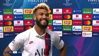 Neymar invades ChoupoMoting interview after exStoke striker nets dramatic late winner for PSG [upl. by Atteuqnas]