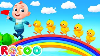 Five Little Ducks  Rosoo  Nursery Rhymes amp Kids Songs [upl. by Jepson]