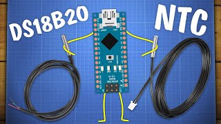 Уроки Arduino Подключение термометров DS18B20 и NTC термистора [upl. by Enrahs398]