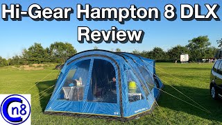 HiGear Hampton 8 DLX Nightfall Tent Review [upl. by Emya]