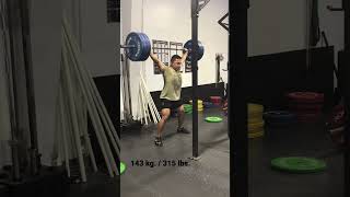 143 kg  315 lbs PAUSED overhead squat 100 RAW no belt or wraps [upl. by Princess]