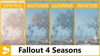 Fallout 4 Seasons Mod Winter Summer Spring Autumn [upl. by Euqinehs239]