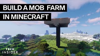 How To Build A Mob Farm In Minecraft [upl. by Ahtamas]