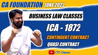 Contingent and Quasi Contract Under ICA 1872 I CA Foundation [upl. by Akeyla]