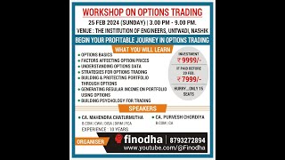 Workshop on Options Trading in Nashik on 25 Feb 2024 [upl. by Sindee]