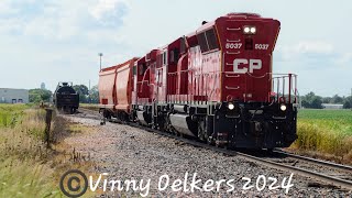 Railfanning the CPKC K4229 at the West Storage [upl. by Fanchon753]