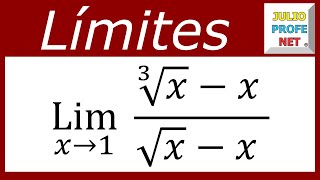 LÍMITES ALGEBRAICOS  Ejercicio 20 [upl. by Eseerahs]