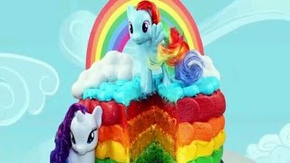 RAINBOW CAKE How to Make a My Little Pony Rainbow Layer Cake with Cupcake Addiction [upl. by Eerb]