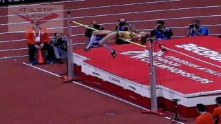 Palsyte Airine  High Jump 196 amp 201  2017 European Athletics Indoor Championship [upl. by Aisyat]