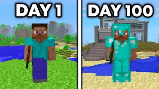 I Spent 100 Days in Minecrafts Oldest Version [upl. by Harriot]