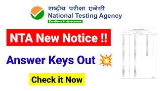 💥New Notice from NTA  Answer Keys Update  UGC NET MENTOR [upl. by Thurber]