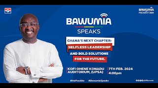 LIVESTREAMING Bawumia speaks on Ghanas next chapter [upl. by Enileuqcaj]