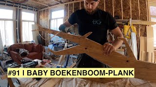 BABY BOOMBOEKENPLANK MAKEN  KINDERKAMER KNUTSELS  KLUSVROUW 91 [upl. by Anawot]