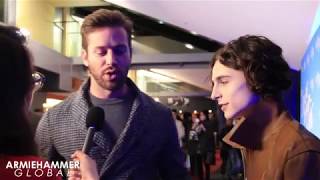 Interview Armie Hammer and Timothée Chalamet in Paris for Call Me By Your Name [upl. by Nitsraek]