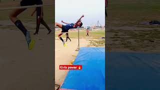 Girls power🔥 shorts viralvideo trackandfield physical girl highjump viralreels [upl. by Mathia]