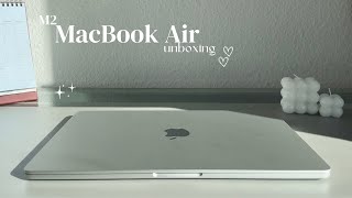 unboxing my new MacBook Air M2 silver ✨📦  disappointed I didn’t expect THIS [upl. by Narak]