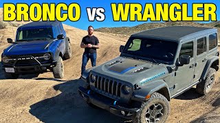 Ford Bronco vs Jeep Wrangler 4xe HeadtoHead Comparison [upl. by Uttica6]