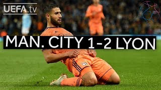 MAN CITY 12 LYON UCL HIGHLIGHTS [upl. by Elahcim]