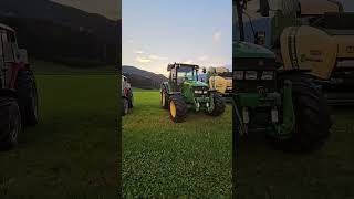 Steyr 8055 John deere 5090r mit mchale ballenwickler John Deere 6125r mit krone comprima v 150 [upl. by Enrol679]