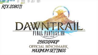 Final Fantasy XIV Dawntrail Benchmark RTX2080Ti 1440p Max Settings FSR 100 [upl. by Rma496]