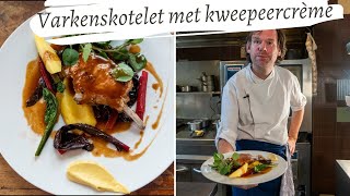 Koken met Rik de Jonge Varkenskotelet met kweepeercrème [upl. by Garlinda]